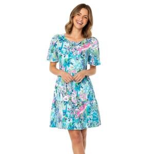 Disney Lilly Pulitzer Lilly Loves Cinderella Jocelyn Dress Tiered Sz S Linen NWT
